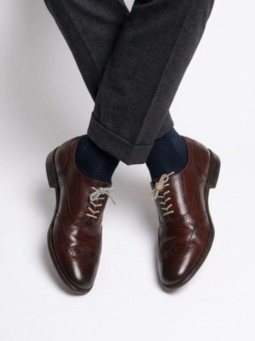Cole Haan Men’s Brown Leather Wingtip Oxfords